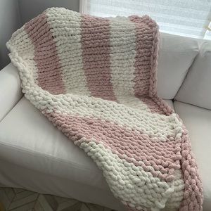 100% handmade throw blanket